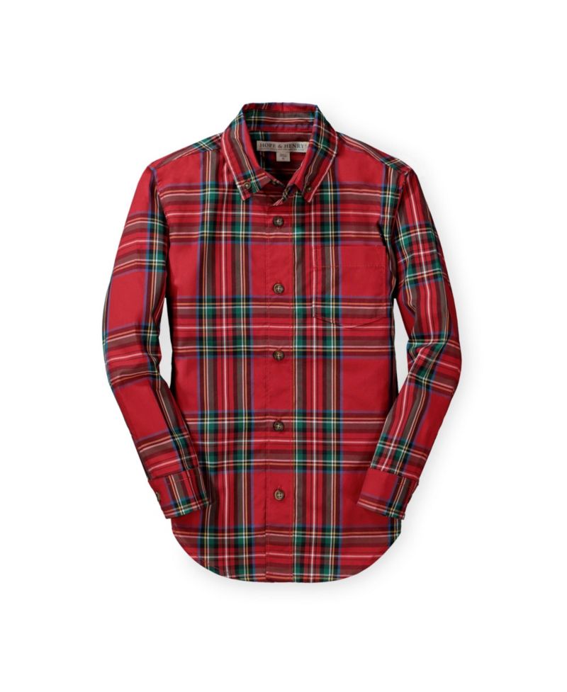 Baby Boys Hope and Henry Stretch Poplin Long Sleeve Button Down Shirt