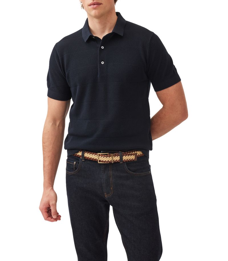 Men's Masons Flat Knit Polo Shirt