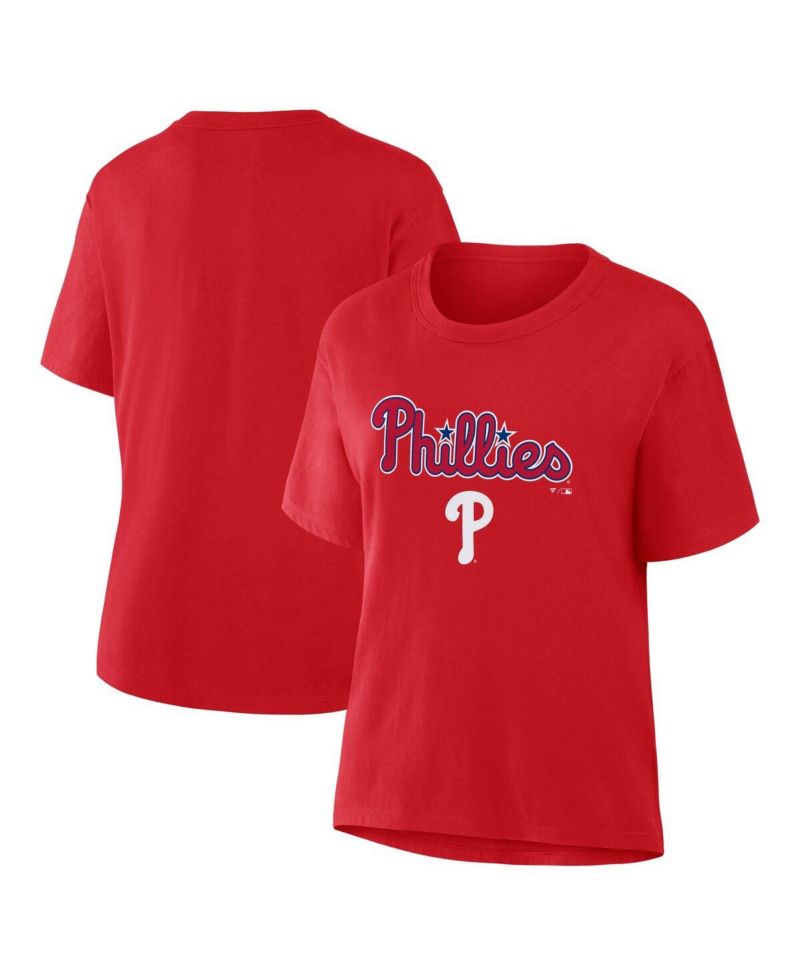 Women's Red Philadelphia Phillies Lockup Legacy T-Shirt