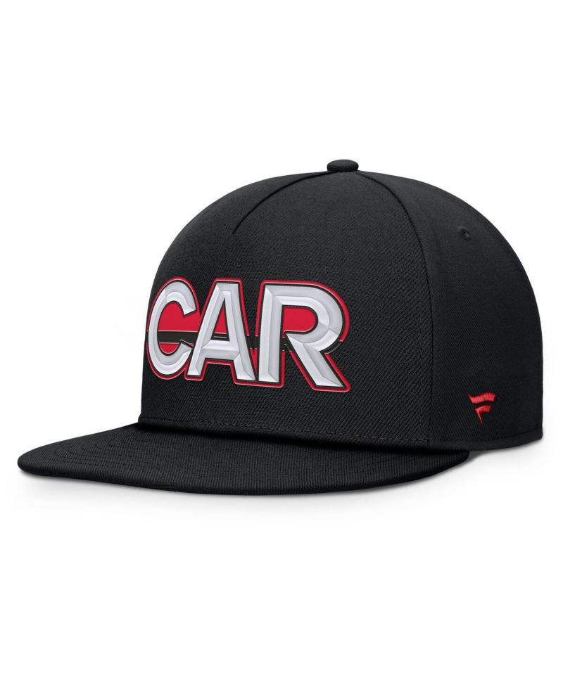 Men's Black Carolina Hurricanes Authentic Pro Rink Team Code Snapback Hat