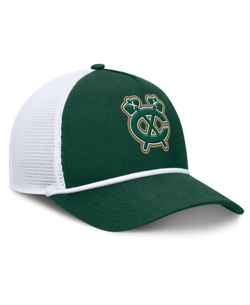 Men's Green/White Chicago Blackhawks Bermuda A-Frame Adjustable Hat