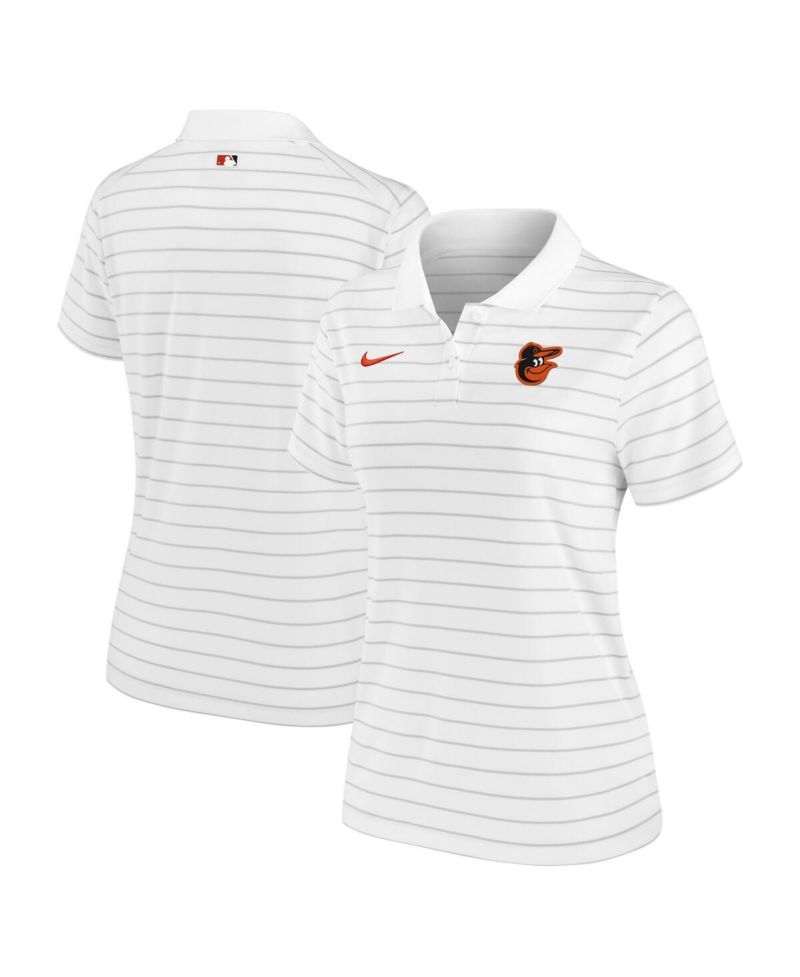 Women's White Baltimore Orioles Authentic Collection Victory Performance Polo Shirt