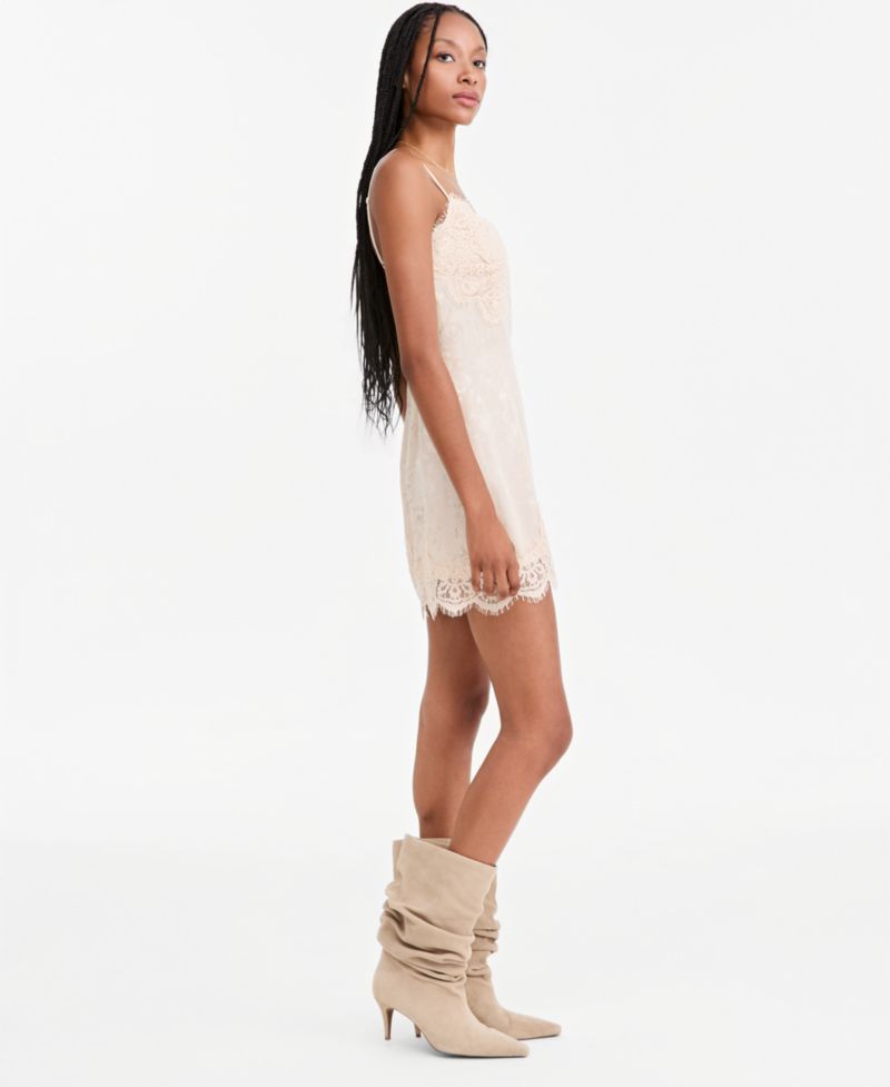 Women's Lace Mini Slip Dress