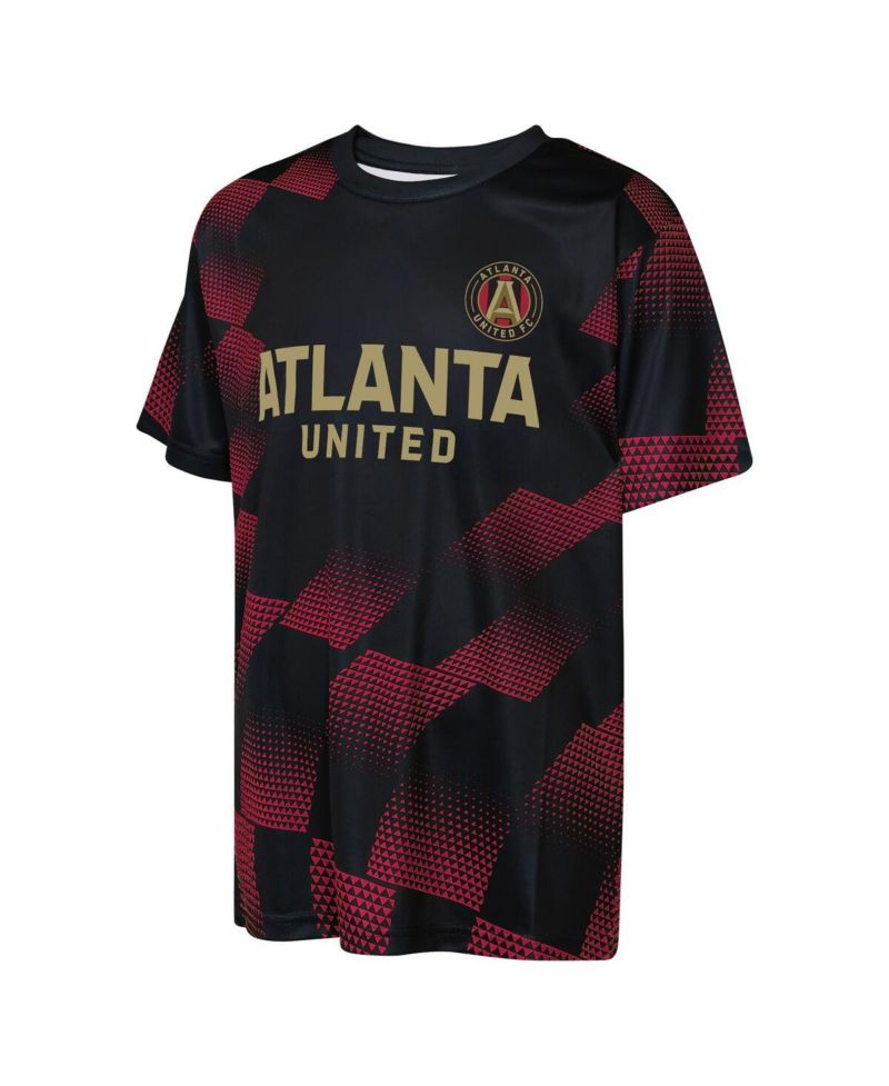 Big Boys and Girls Black Atlanta United FC Sheer Thrill T-Shirt