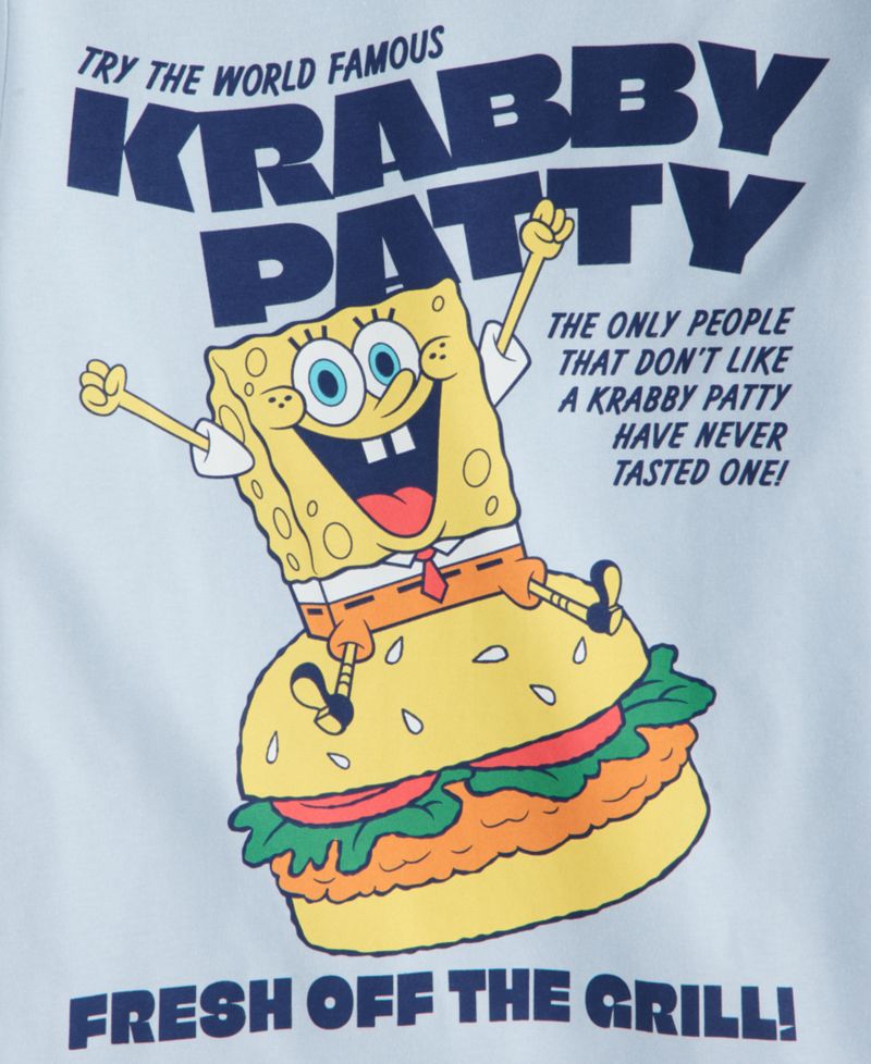 Boys' XS-XL Krabby Patty Short-Sleeve T-Shirt