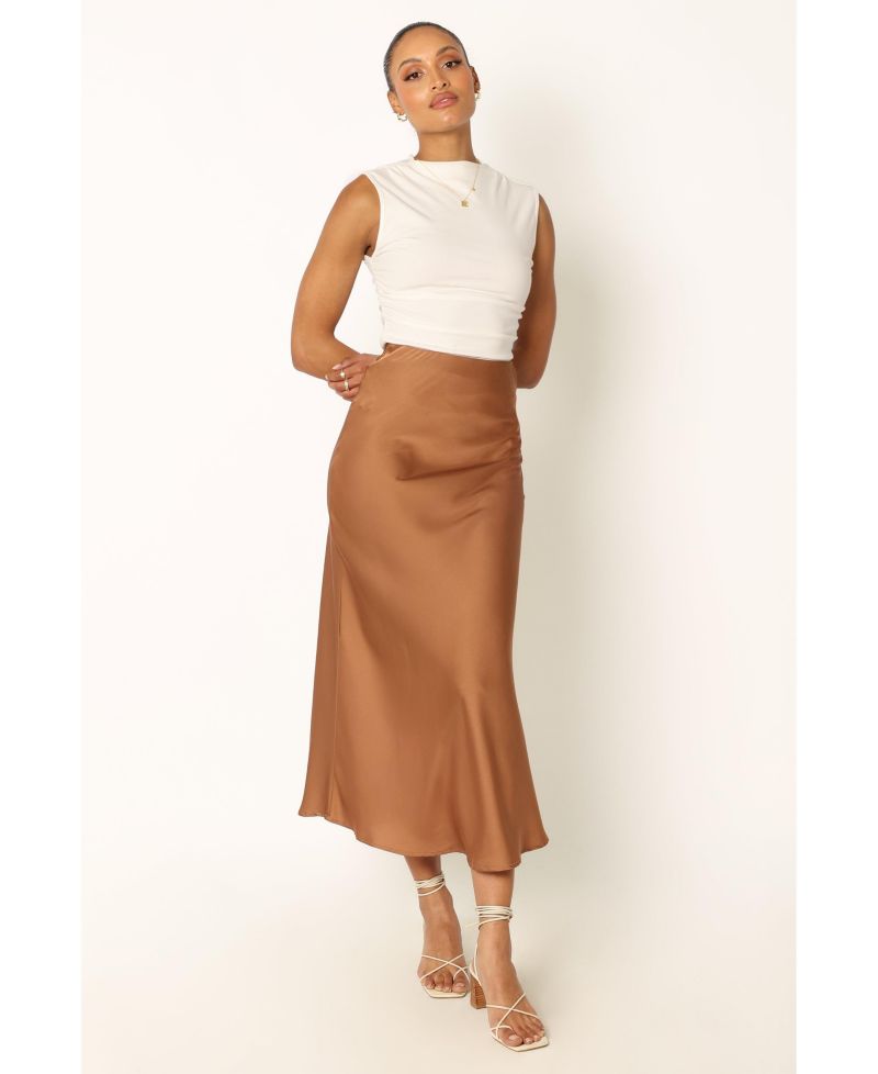 Women's Nellie Satin Midi Skirt