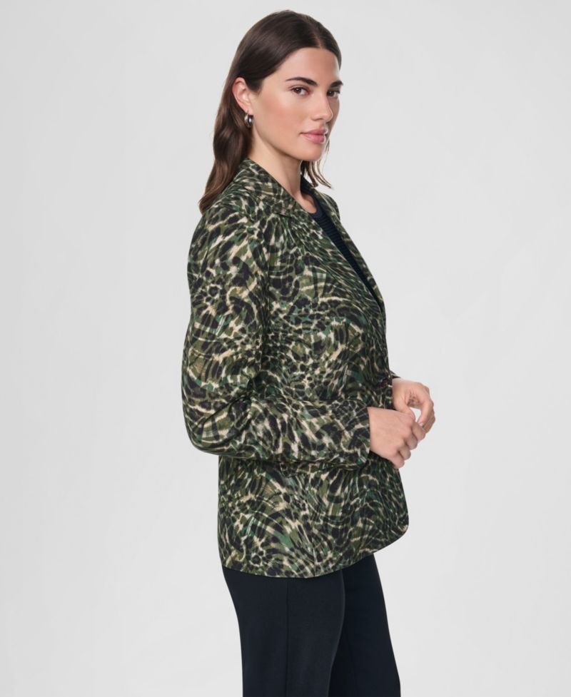 Women's Two-Button Collared & Flap Pockets Jacket