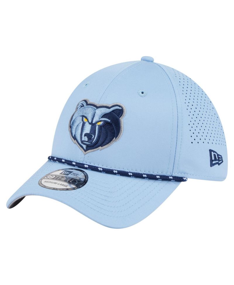 Men's Light Blue Memphis Grizzlies Featherweight Poly Rope Flex 39Thirty Hat