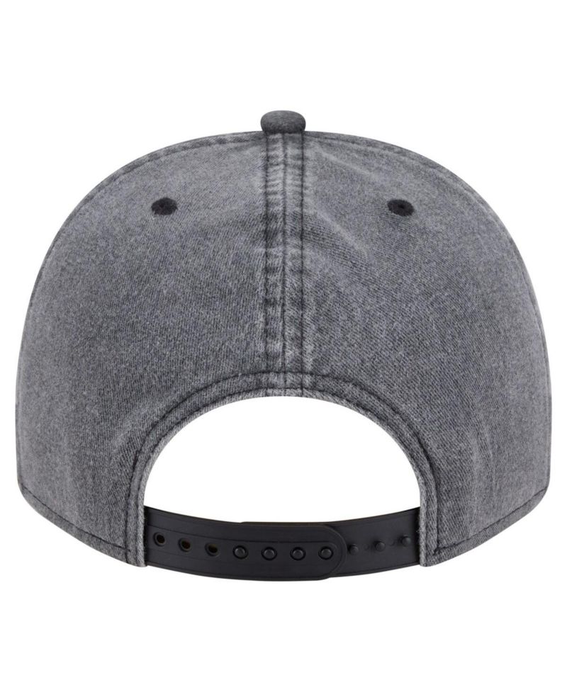 Men's Charcoal Dallas Mavericks Throwback Washed Pre-Curved 9FIFTY Snapback Hat