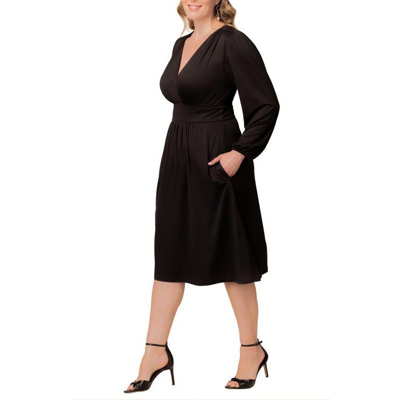 Plus Size Diana Long Sleeve Midi Dress