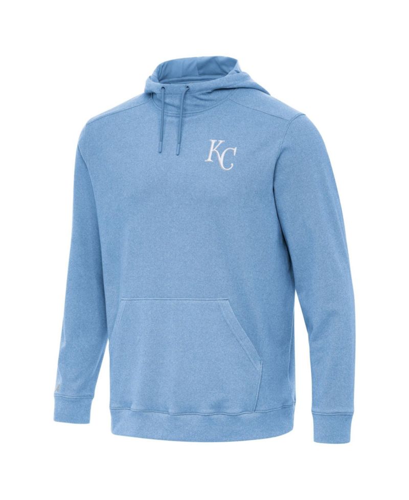 Men's Heather Powder Blue Kansas City Royals Cloud Pullover Hoodie
