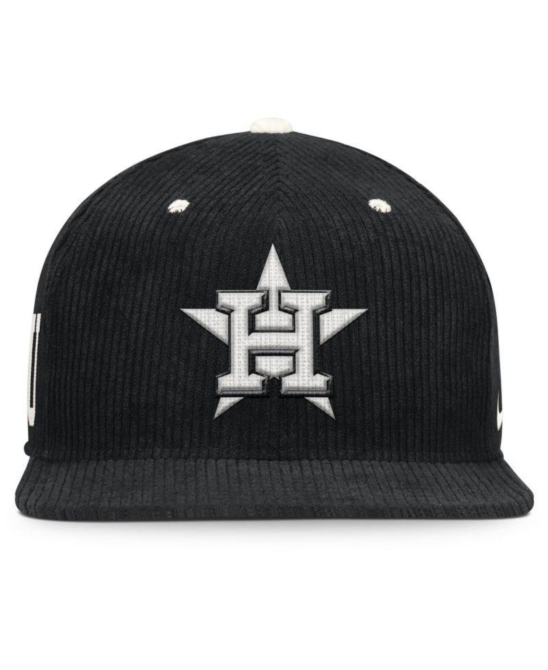 Men's Black Houston Astros Pro Corduroy Structured snapback Hat