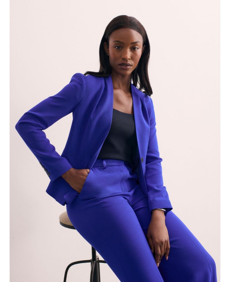 Women's Clifton Fitted Peplum Crepe Blazer