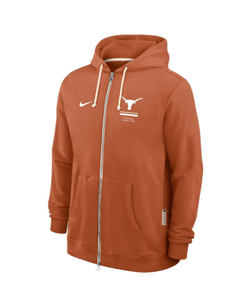 Men's Texas Orange Texas Longhorns 2026 Sideline Standard Issue Dri-FIT Full-Zip Hoodie