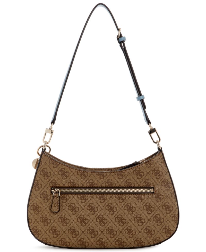Noelle Small Logo Striped Shoulder Handbag