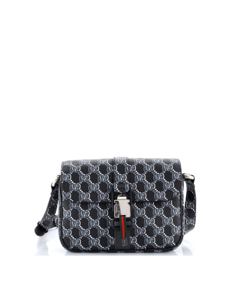 Mini Front Buckle Crossbody Bag GG Shadow Coated Canvas