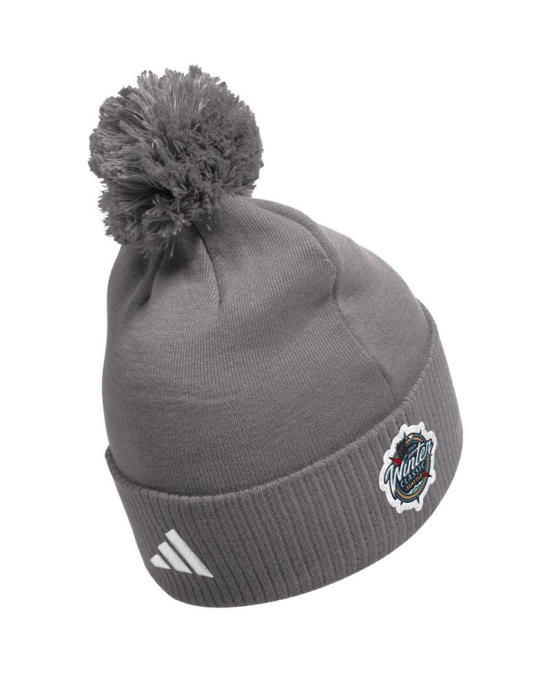 Men's Vegas Golden Knights Charcoal 2024 NHL Winter Classic Cuffed Knit Hat with Pom