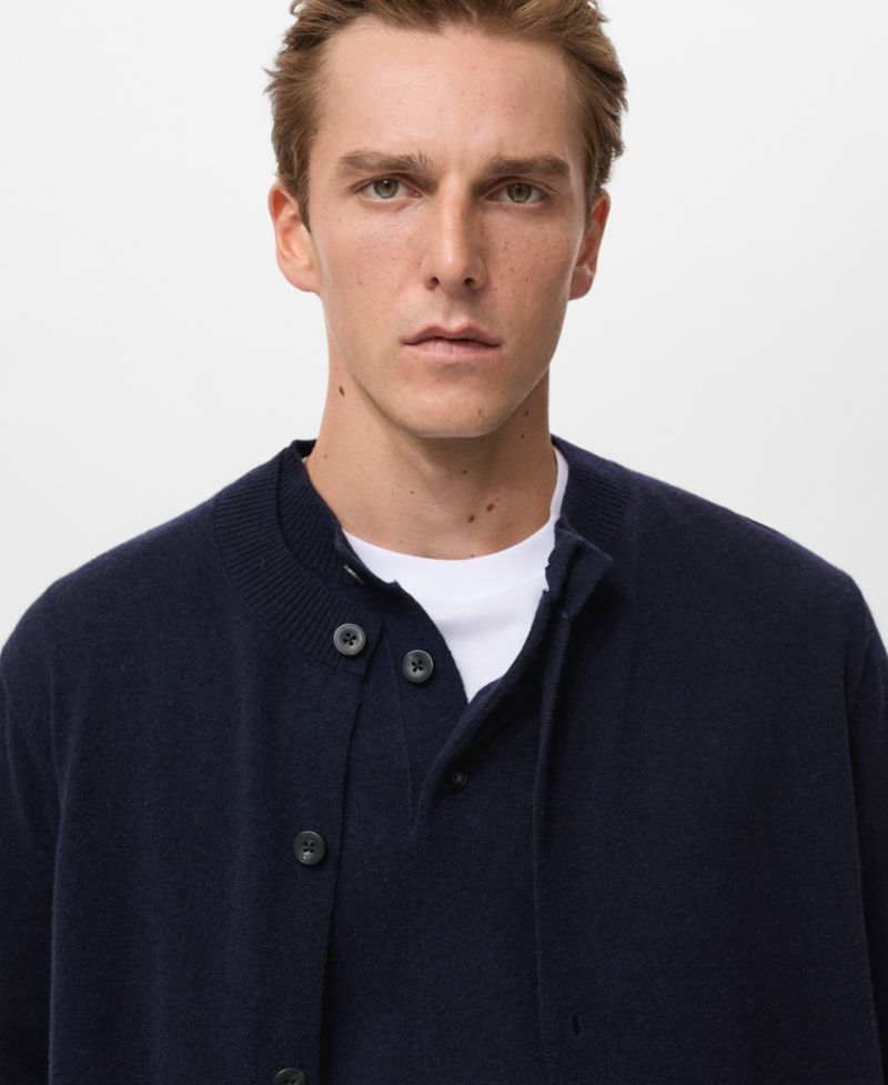 Men's Extra-Fine Wool Buttons Cardigan Sweater