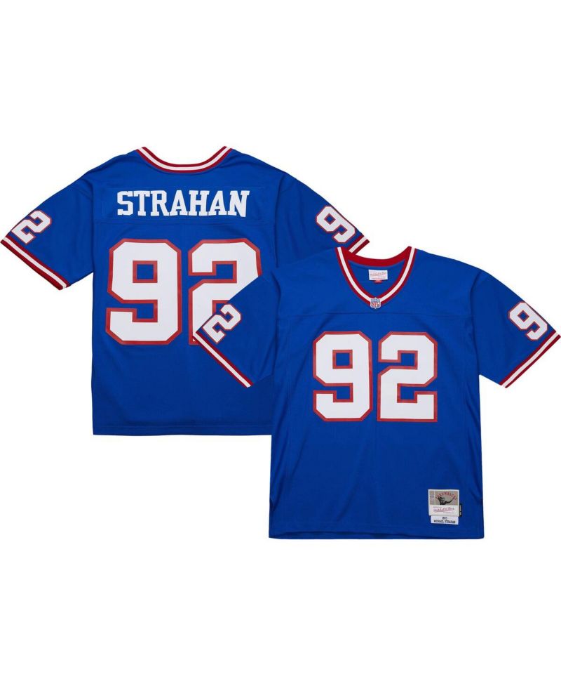Men's Michael Strahan Royal New York Giants Big & Tall 1993 Retired Player Replica Jersey