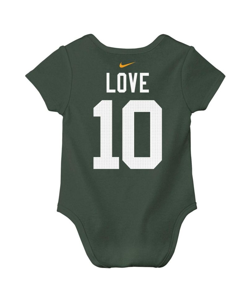 Baby Boys and Girls Jordan Love Green Bay Packers Player Name & Number Bodysuit