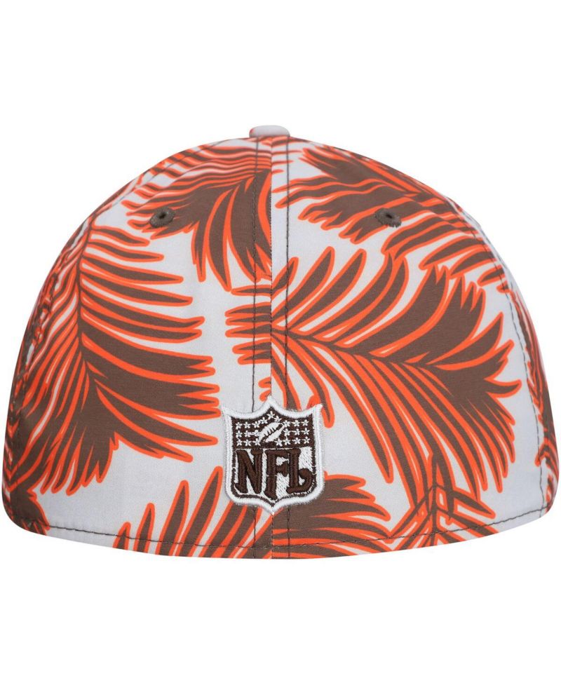 Men's Gray Cleveland Browns Palms 39THIRTY Flex Hat