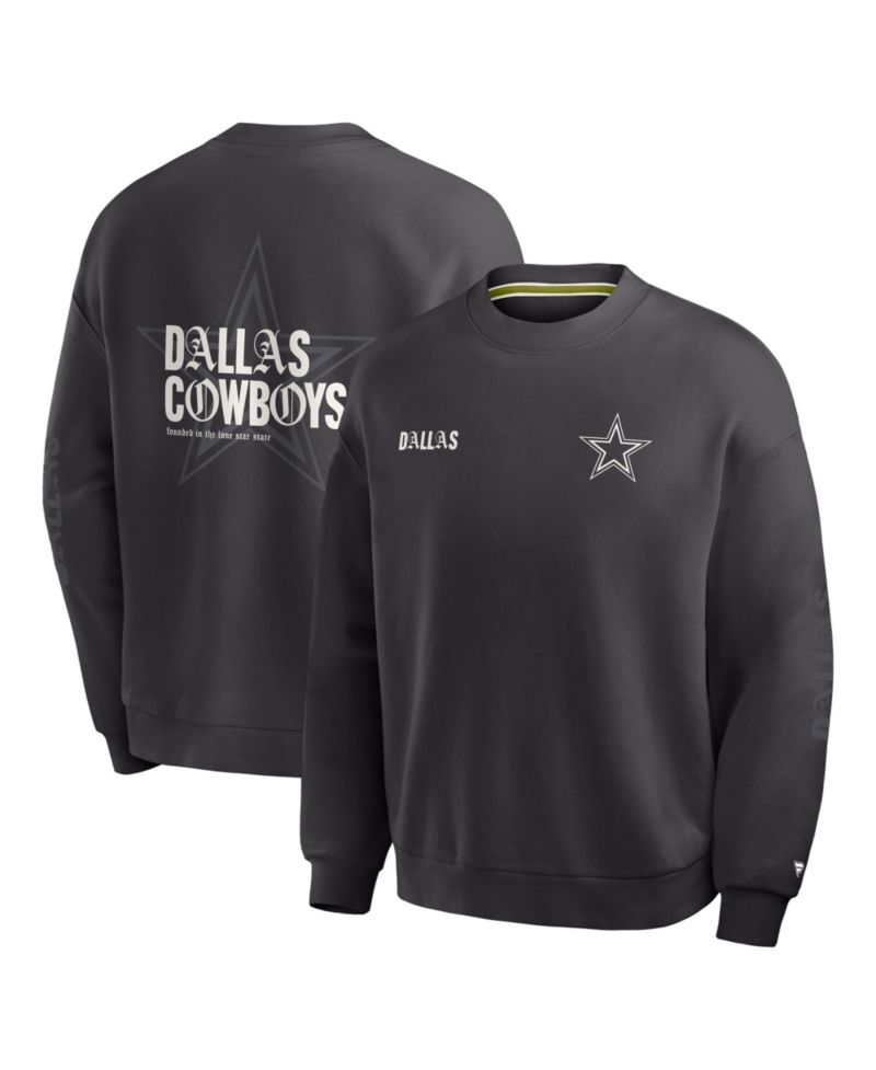 Men's Black Dallas Cowboys Oversized Type Play Multi Sweatshirt