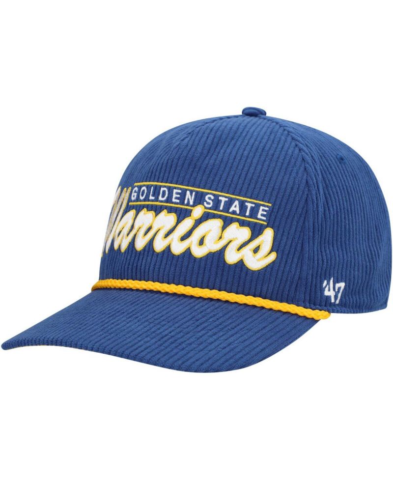 Men's Royal Golden State Warriors Double Header Sidepatch Cord Hitch Adjustable Hat