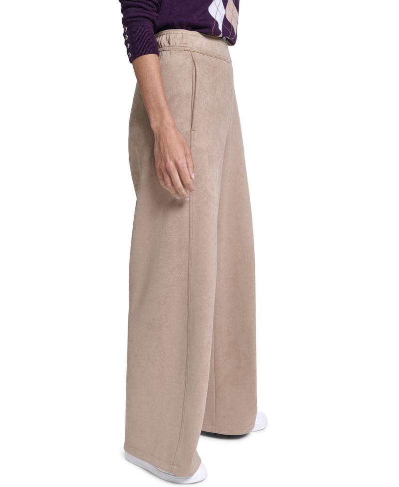 Women's High-Rise Faux-Suede Pull-On Pants