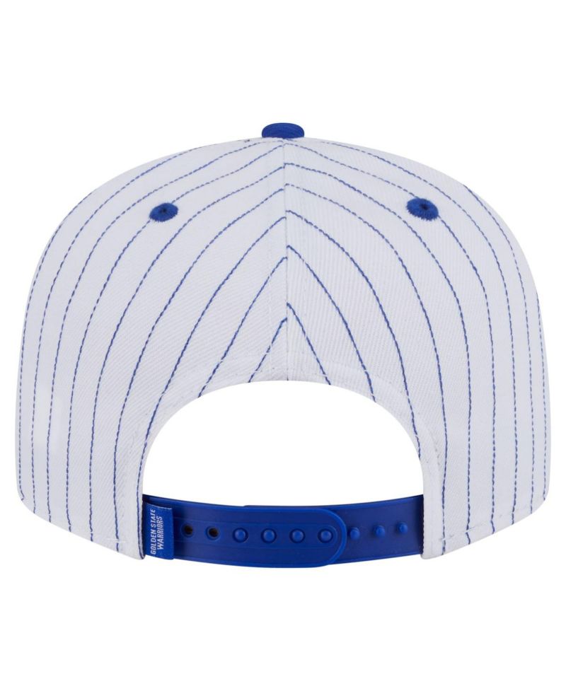 Men's White Golden State Warriors Deceptor Pinstripe 9FIFTY Snapback Hat