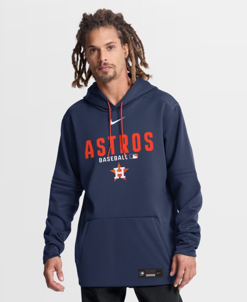 Men's Navy Houston Astros Authentic Collection Therma-FIT Hoodie