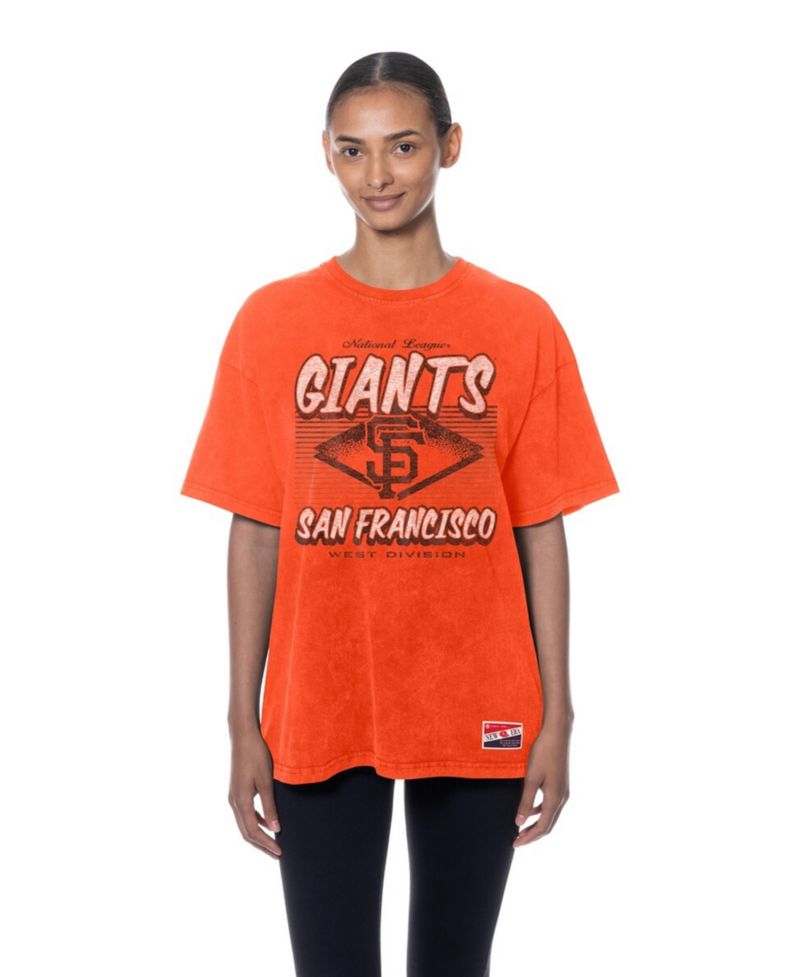 Women's Orange San Francisco Giants Mineral Wash Oversized T-Shirt