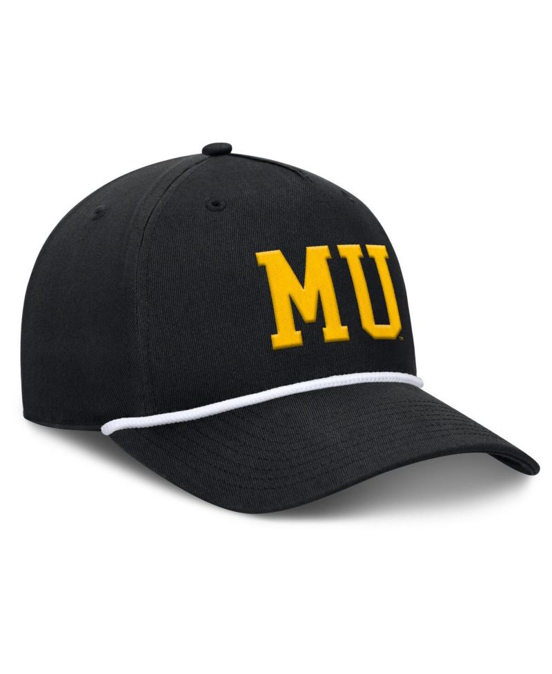 Men's Black Missouri Tigers Foul Ball Rope Adjustable Hat