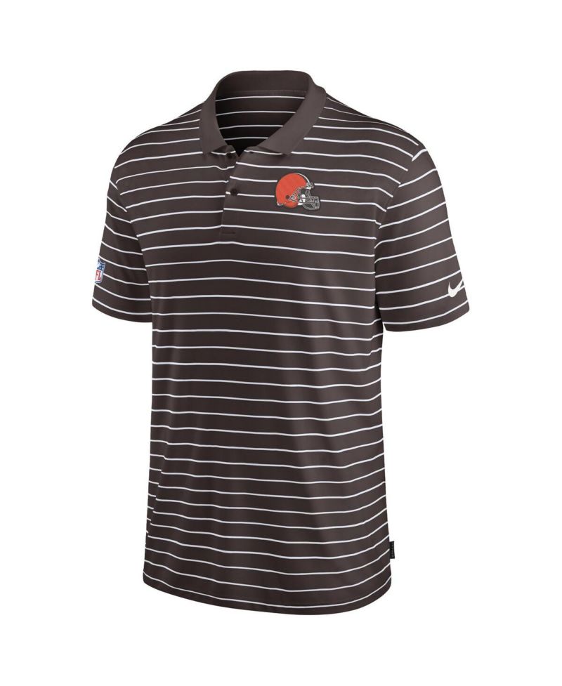 Men's Brown Cleveland Browns Sideline Lock Up Victory Performance Polo