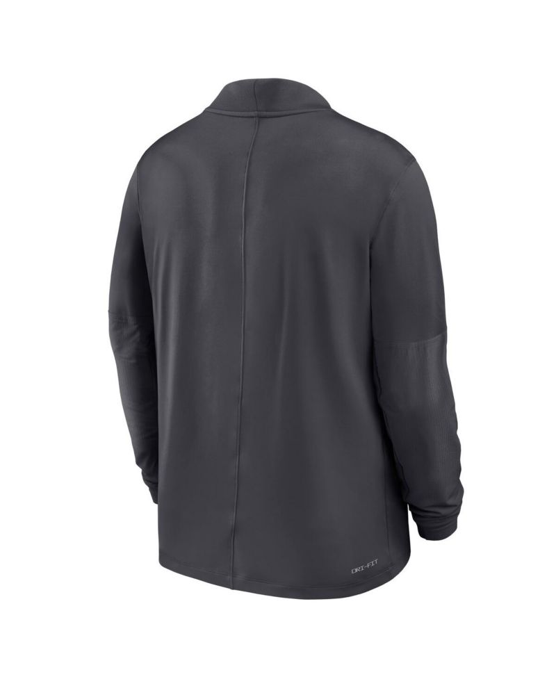 Men's Anthracite Kansas State Wildcats Dri-FIT Half-Zip Pullover Sweatshirt