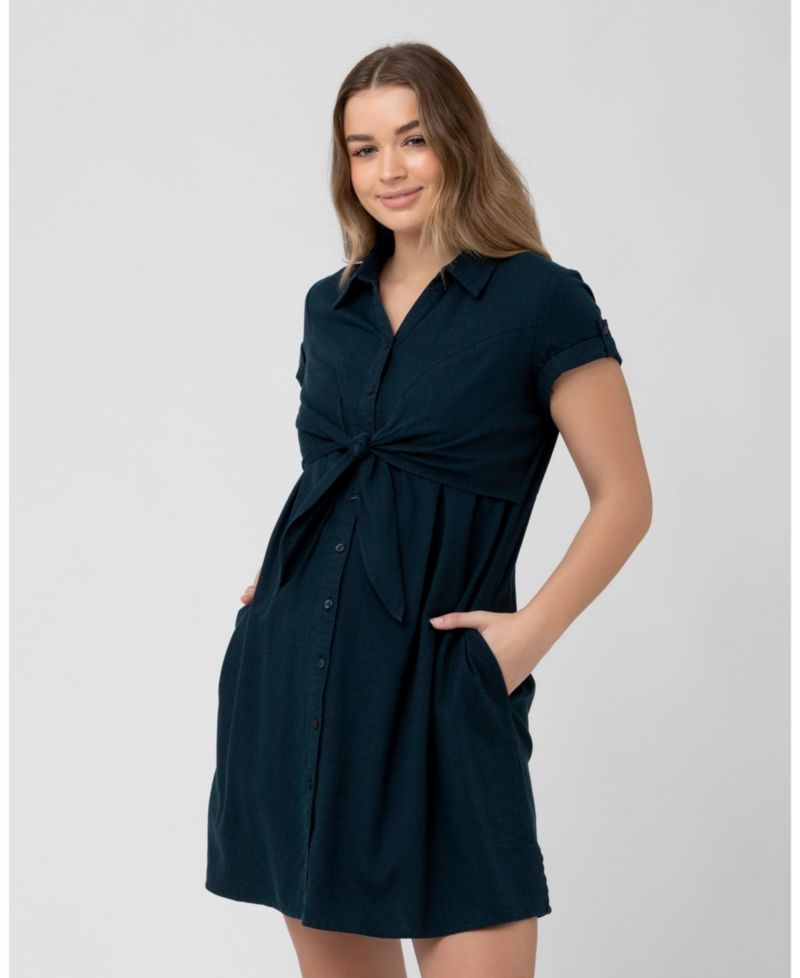 Maternity Ripe Colette Tie Up Nursing Dress