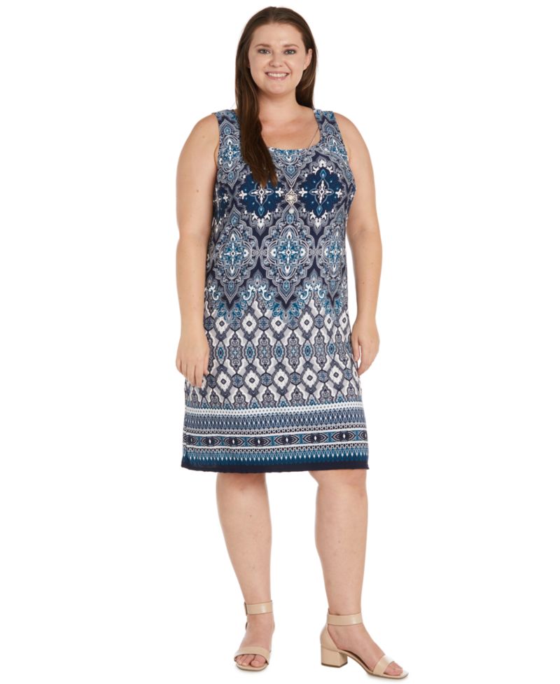 Plus Size Printed Jacket Dress