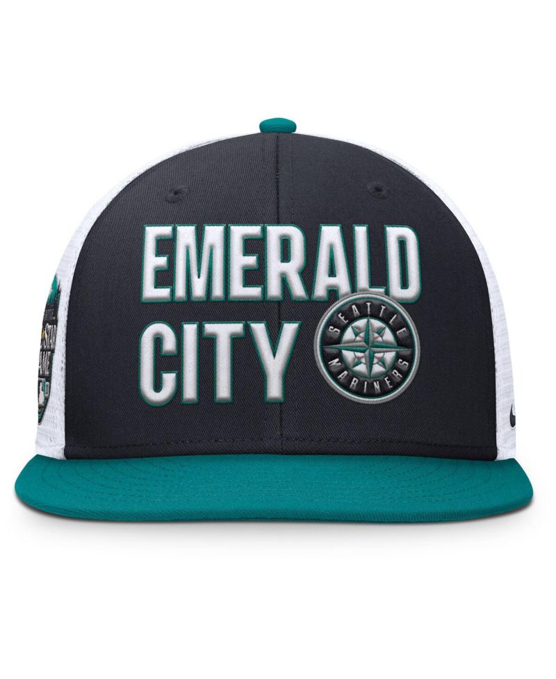 Men's Navy/Aqua Seattle Mariners Pro Trucker Snapback Hat