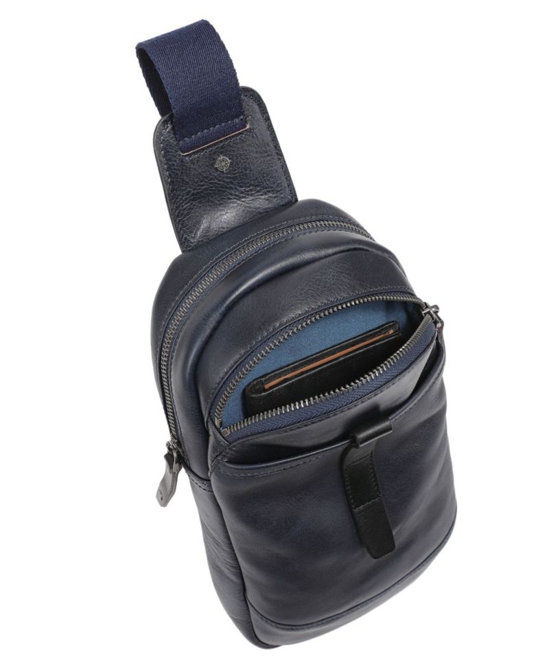 Sun-Wing Leather Sling Bag