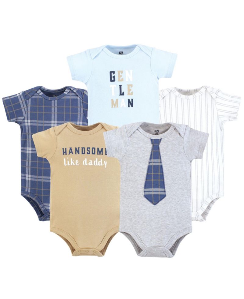 Baby Boys Hudson Essential Cotton Bodysuits 5-Piece Set