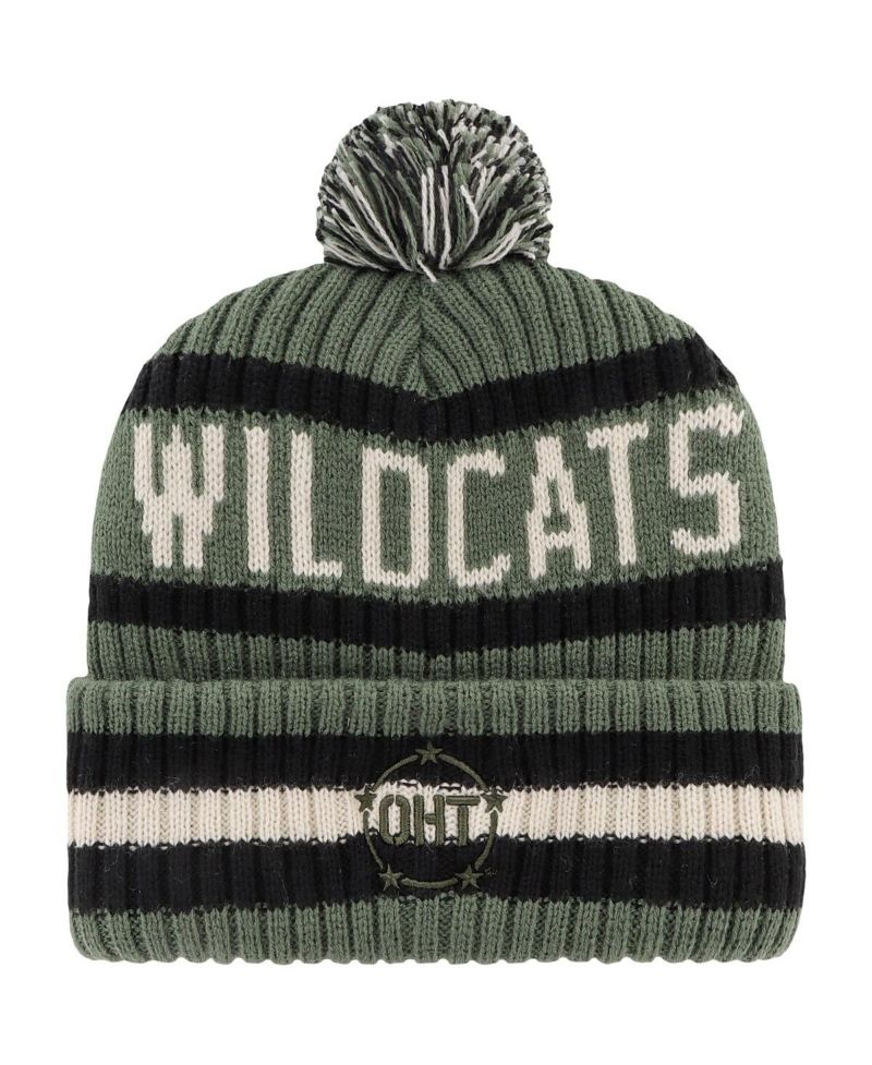 Men's Green Kentucky Wildcats OHT Military Appreciation Bering Cuffed Knit Hat with Pom