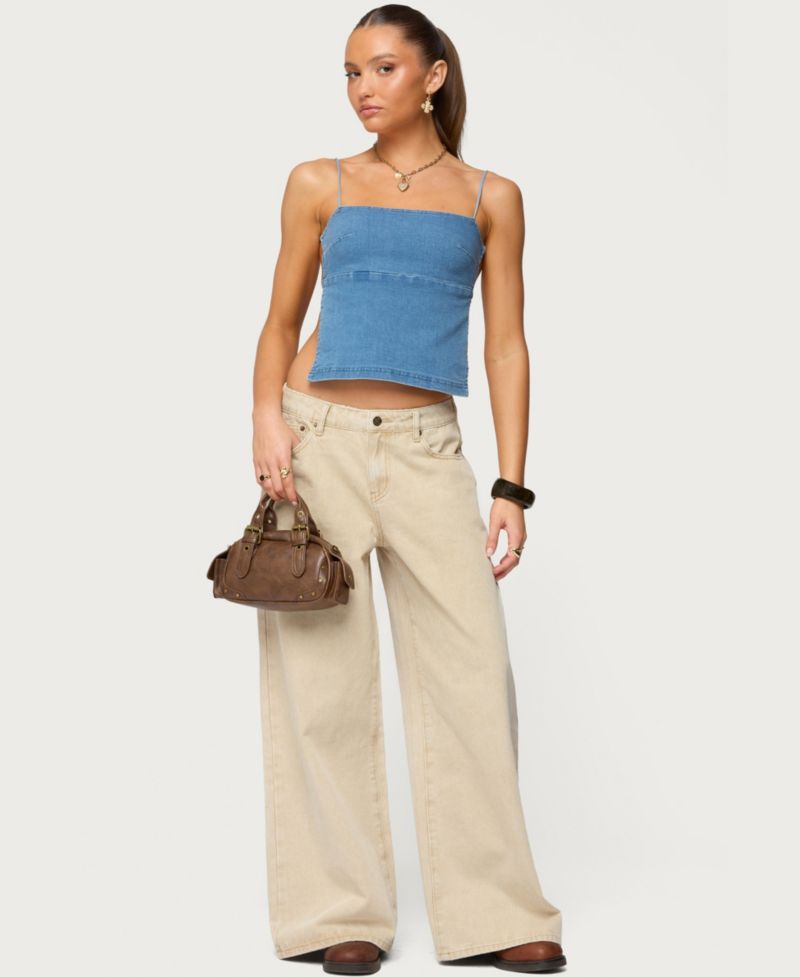 Women's Conley Backless Denim Top