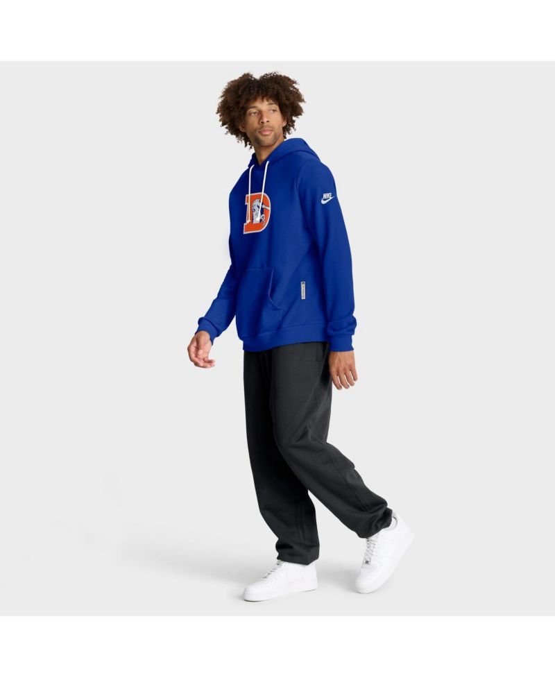 Men's Royal Denver Broncos Sideline Offensive Set Play Performance Pullover Hoodie