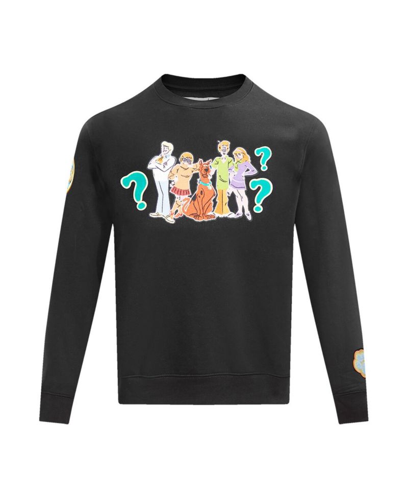 Men's and Women's Black Scooby-Doo Mystery Solving Club Pullover Sweatshirt
