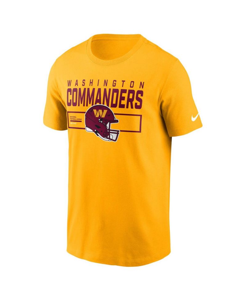 Men's Gold Washington Commanders Primetime Helmet Essential T-Shirt