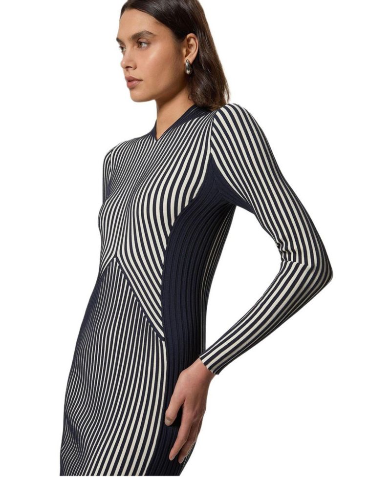 Women's Fitted Long Sleeve Midi Dress