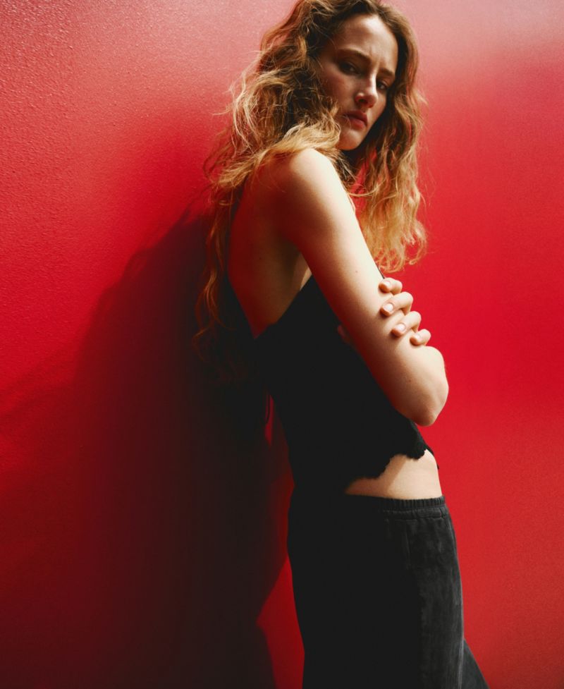 Women's Embroidered Knit Halter Top