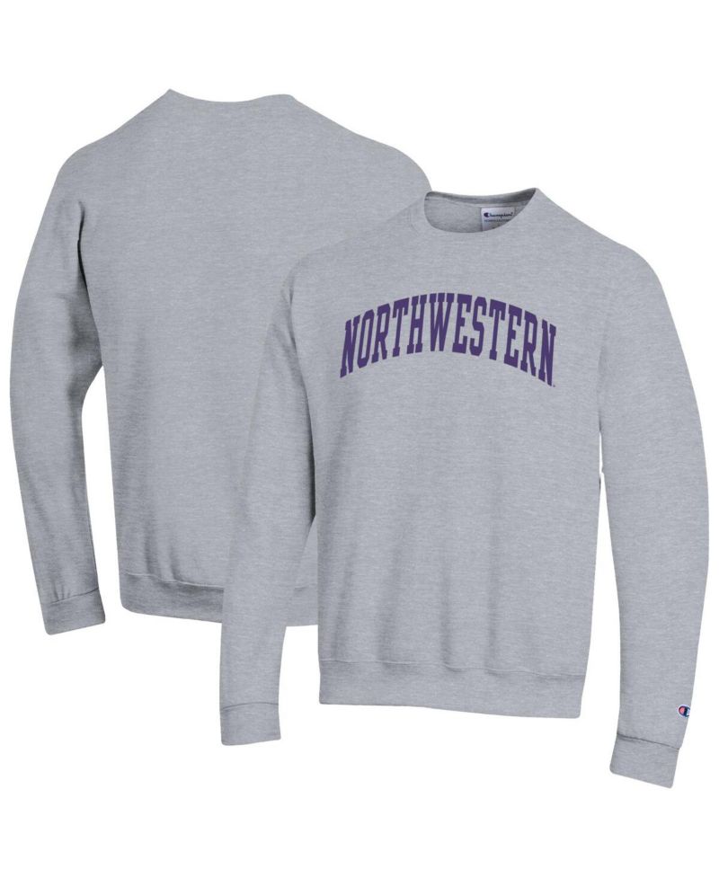 Men's Purple Northwestern Wildcats Basic Arch Fleece Pullover Sweatshirt