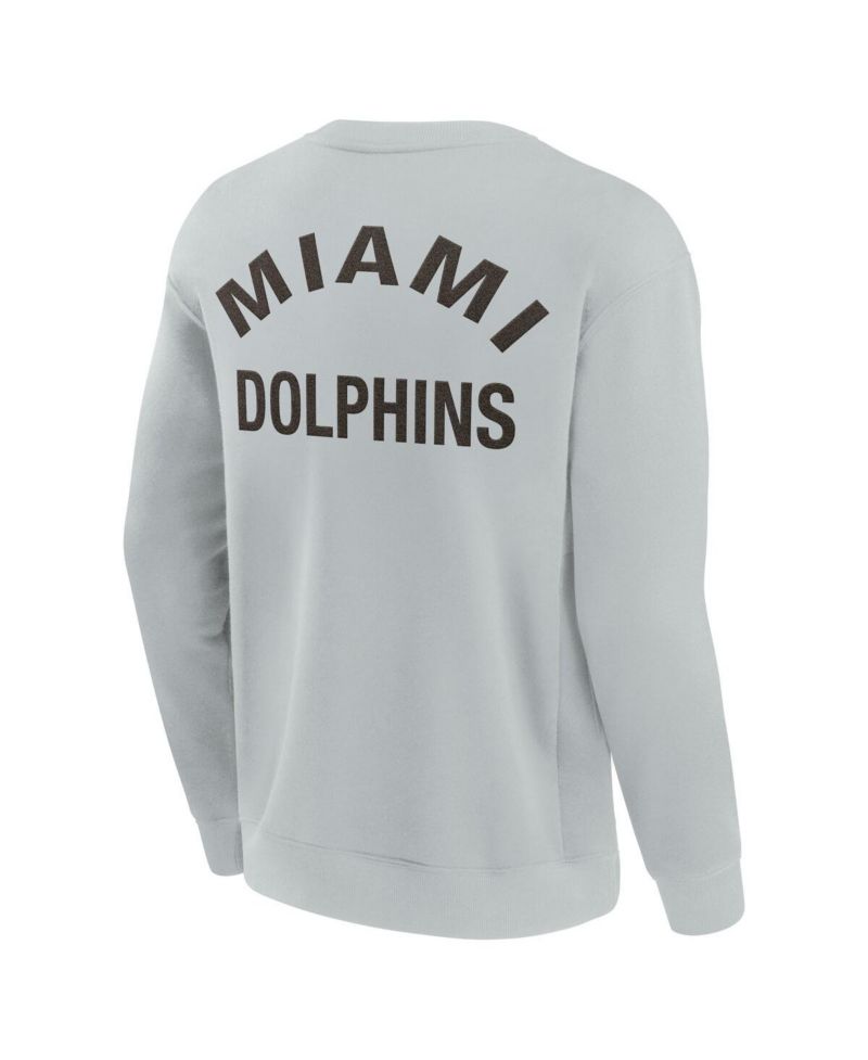 Men's and Women's Miami Dolphins Super Soft Pullover Crew Sweatshirt
