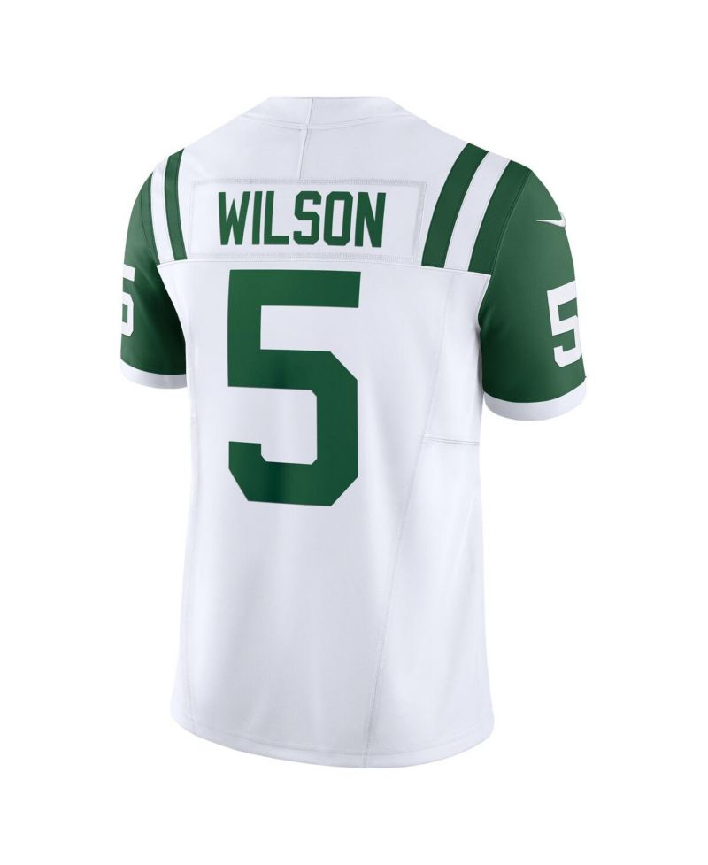 Men's Garrett Wilson White New York Jets Classic Alternate Vapor F.U.S.E. Limited Jersey
