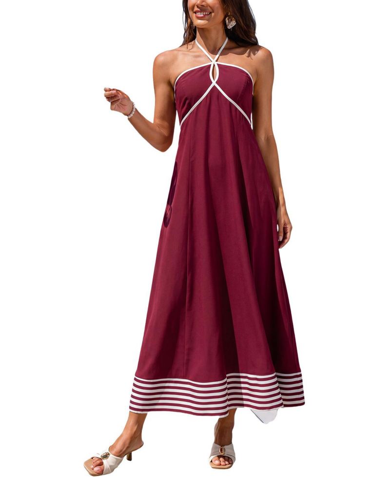 Women's One Red Maxi Beach Dress